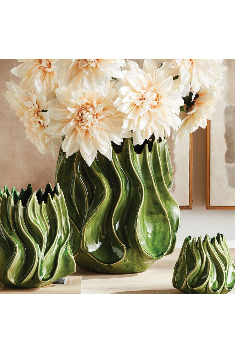 Callista Vase, Alternate, color, Green