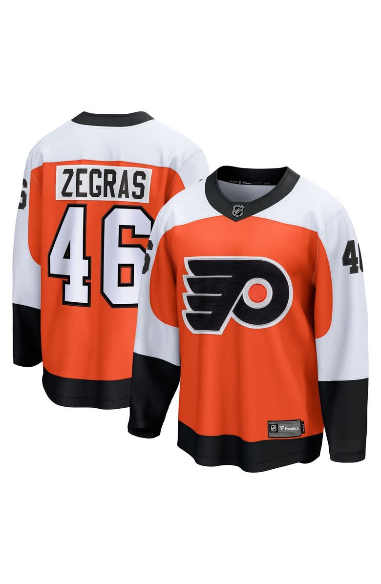 FANATICS Men's Fanatics Trevor Zegras Orange Philadelphia Flyers Home Breakaway Jersey, Main, color, Orange