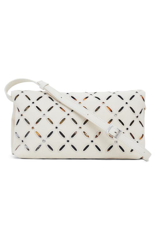 Desigual Cotton Canvas Crossbody Bag In Beige