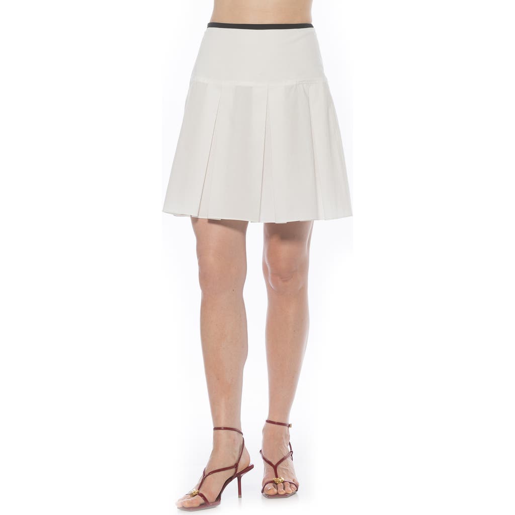 Alexia Admor Ilana High Waist Pleated Skirt In White