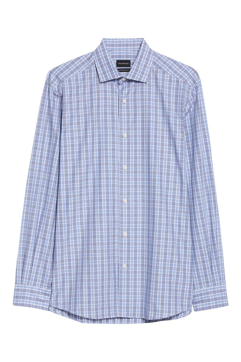 Centoquaranta Twill Button-Up Shirt, Alternate, color, DK BLU CK