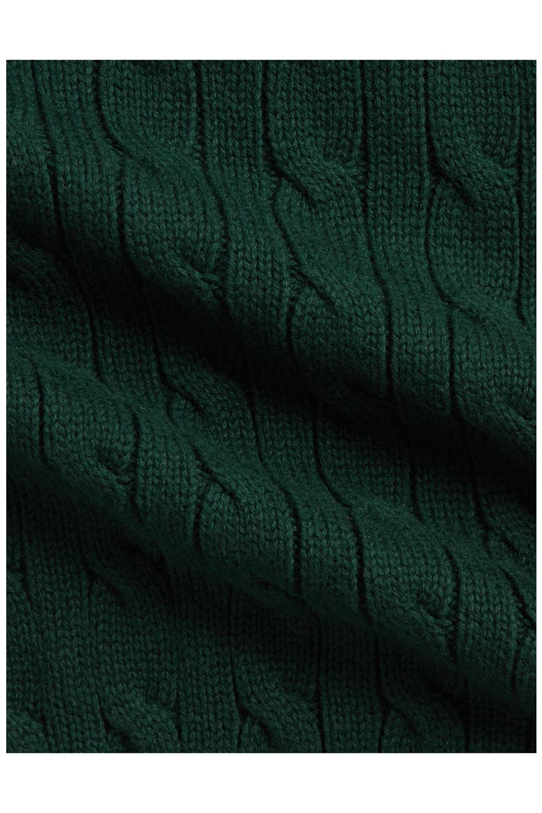 Kids' Polo Bear Cable Knit Cotton Sweater, Alternate, color, MOSS AGATE
