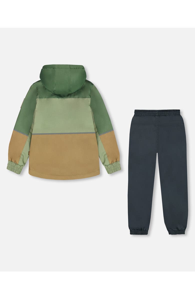 Deux par Deux Baby Boy's Two-Piece Mid-Season Outerwear Set Pale Green, Sage, Tan, And Gray, Alternate, color, 