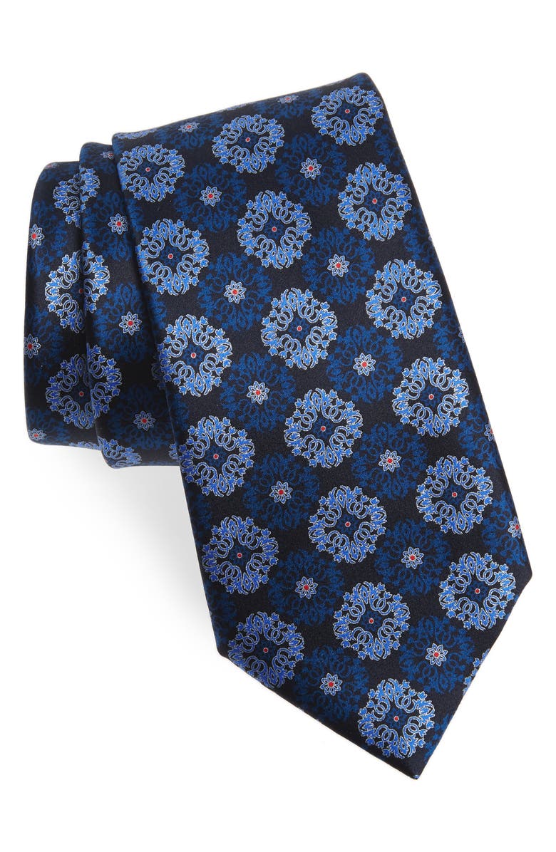 ZEGNA Ermenegildo Zegna Medallion Silk Tie, Main, color,
