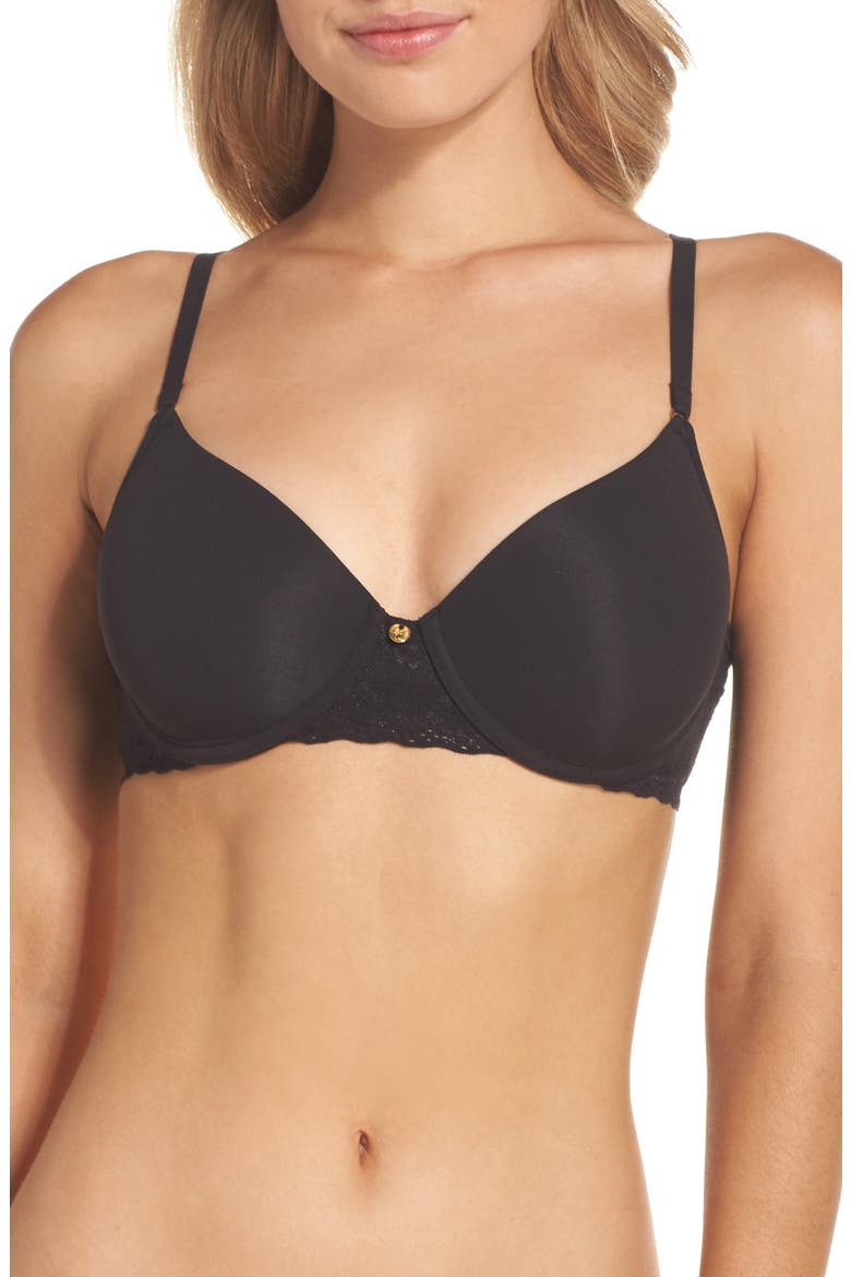 Bliss Perfection Comfort T-Shirt Bra, Main, color, BLACK