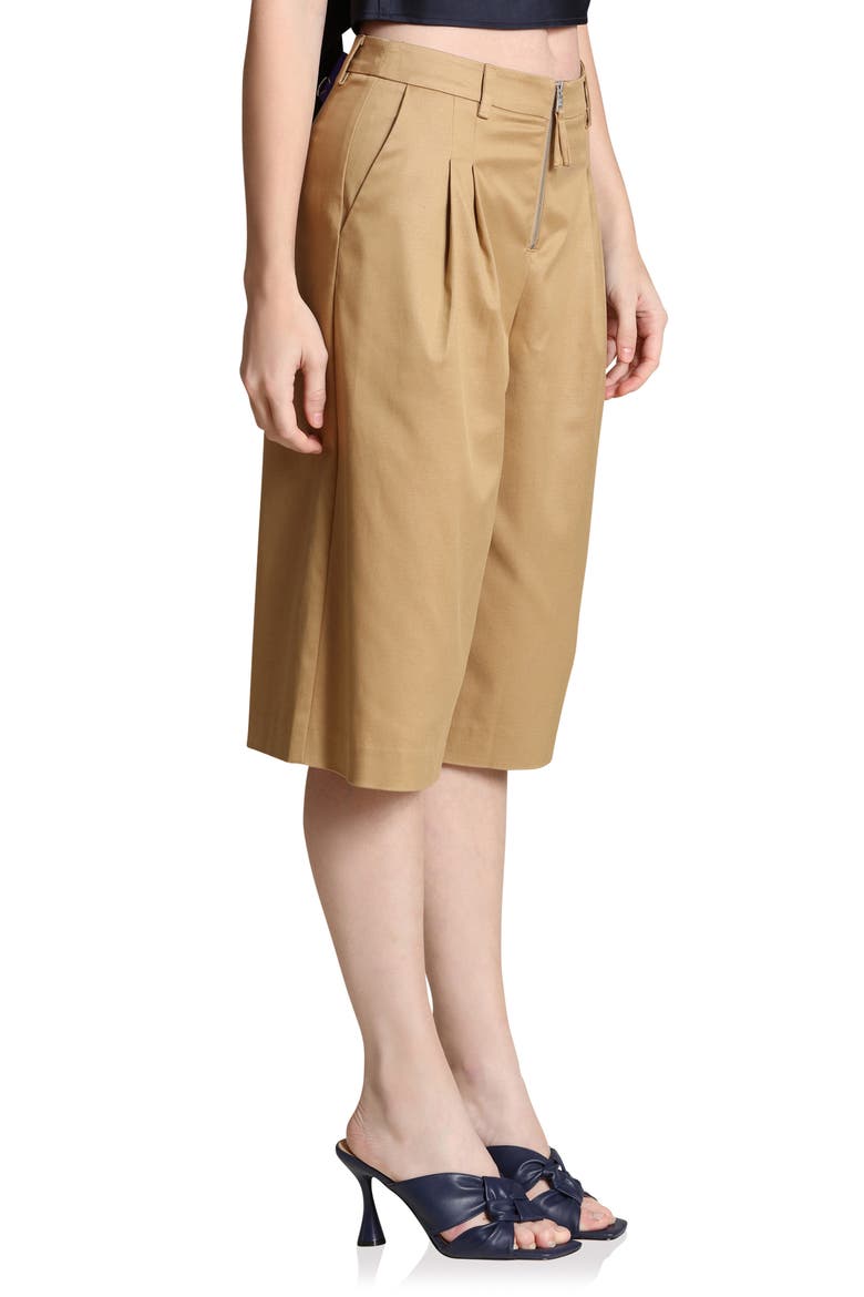 Pleat Front Shorts, Alternate, color, HONEY TAN