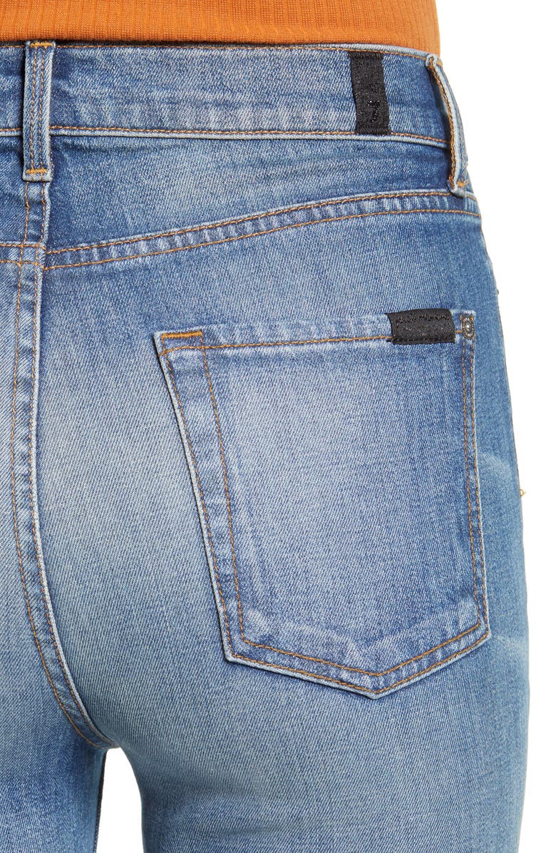 7 For All Mankind High Waist Ankle Skinny Jeans, Alternate, color, 