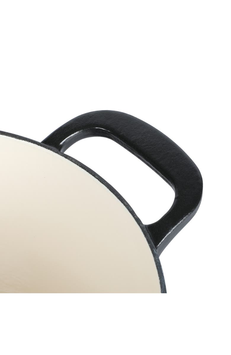 MARTHA STEWART Gatwick 7-Quart Enameled Cast Iron Dutch Oven with Lid, Alternate, color, Matte Black