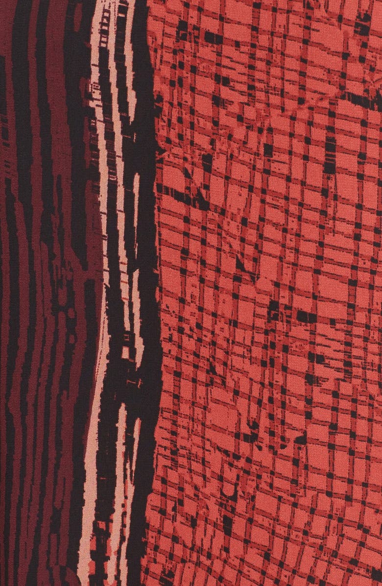 NIC+ZOE 'Making Marks' Print Split Neck Blouse, Alternate, color, 