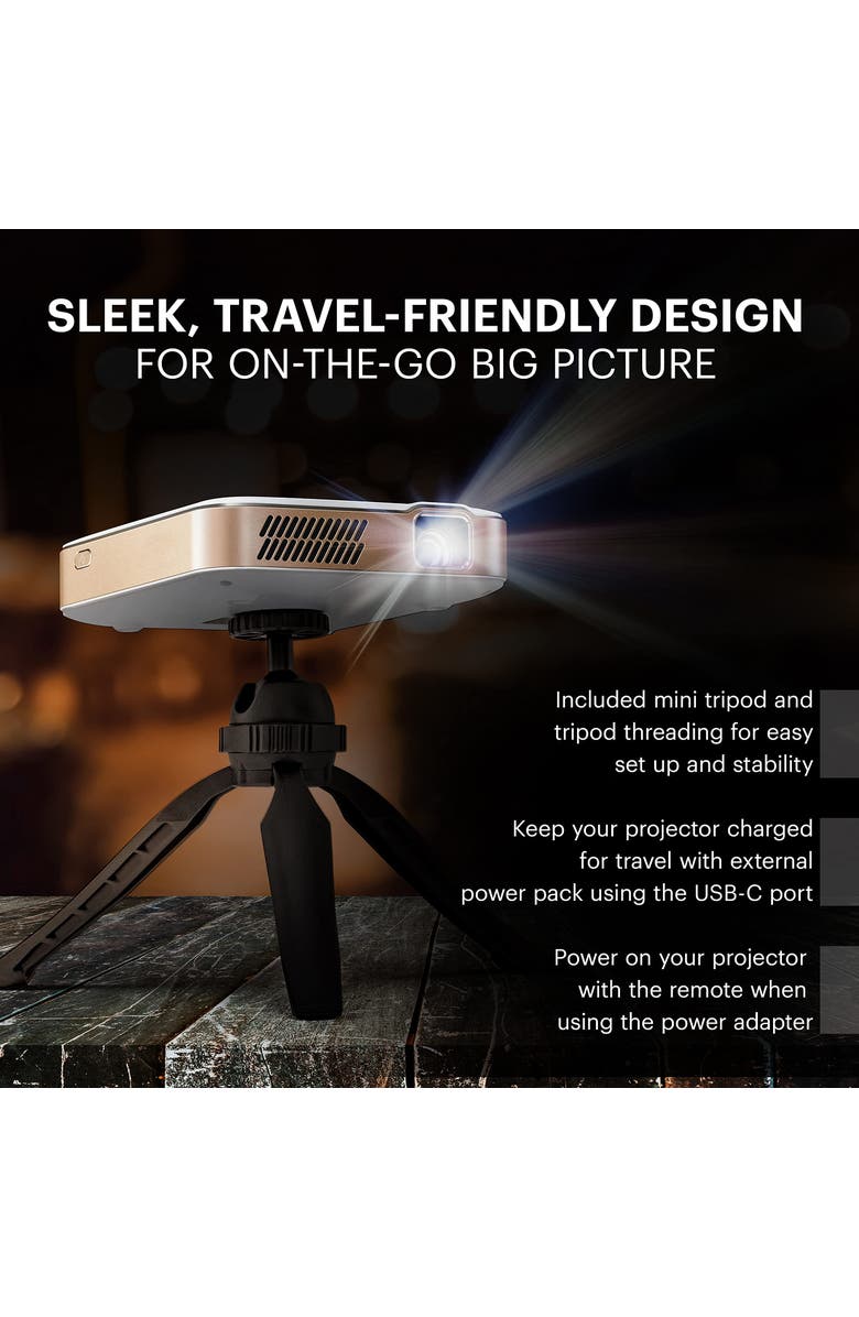 Kodak Luma 400 Smart Projector, HD Portable Pico Projector with Wi-Fi, Bluetooth
Tripod, Alternate, color, White