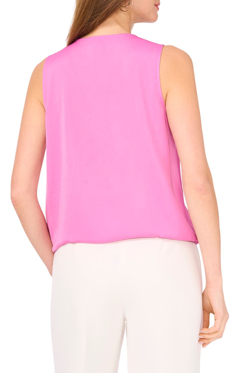 Vince Camuto Sleeveless Surplice Blouson Top, Alternate, color, Violet Blush