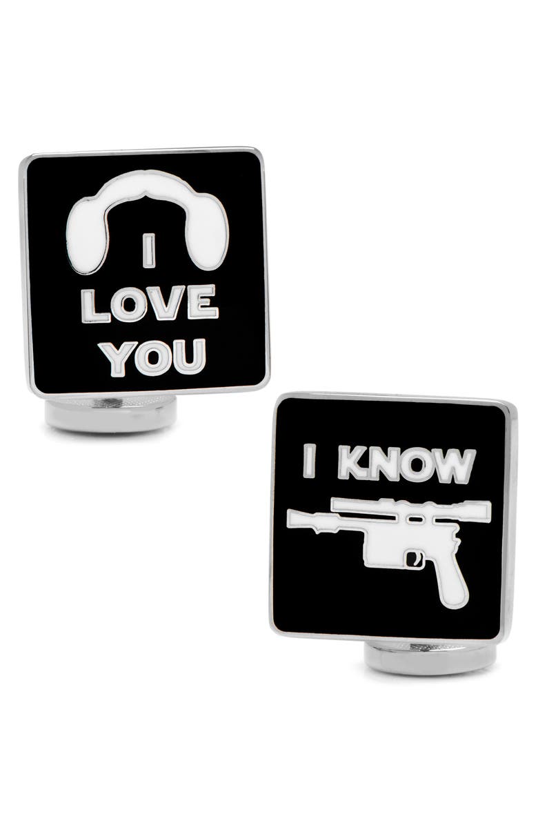 Cufflinks, Inc. Star Wars Han Solo Cuff Links, Main, color, Black