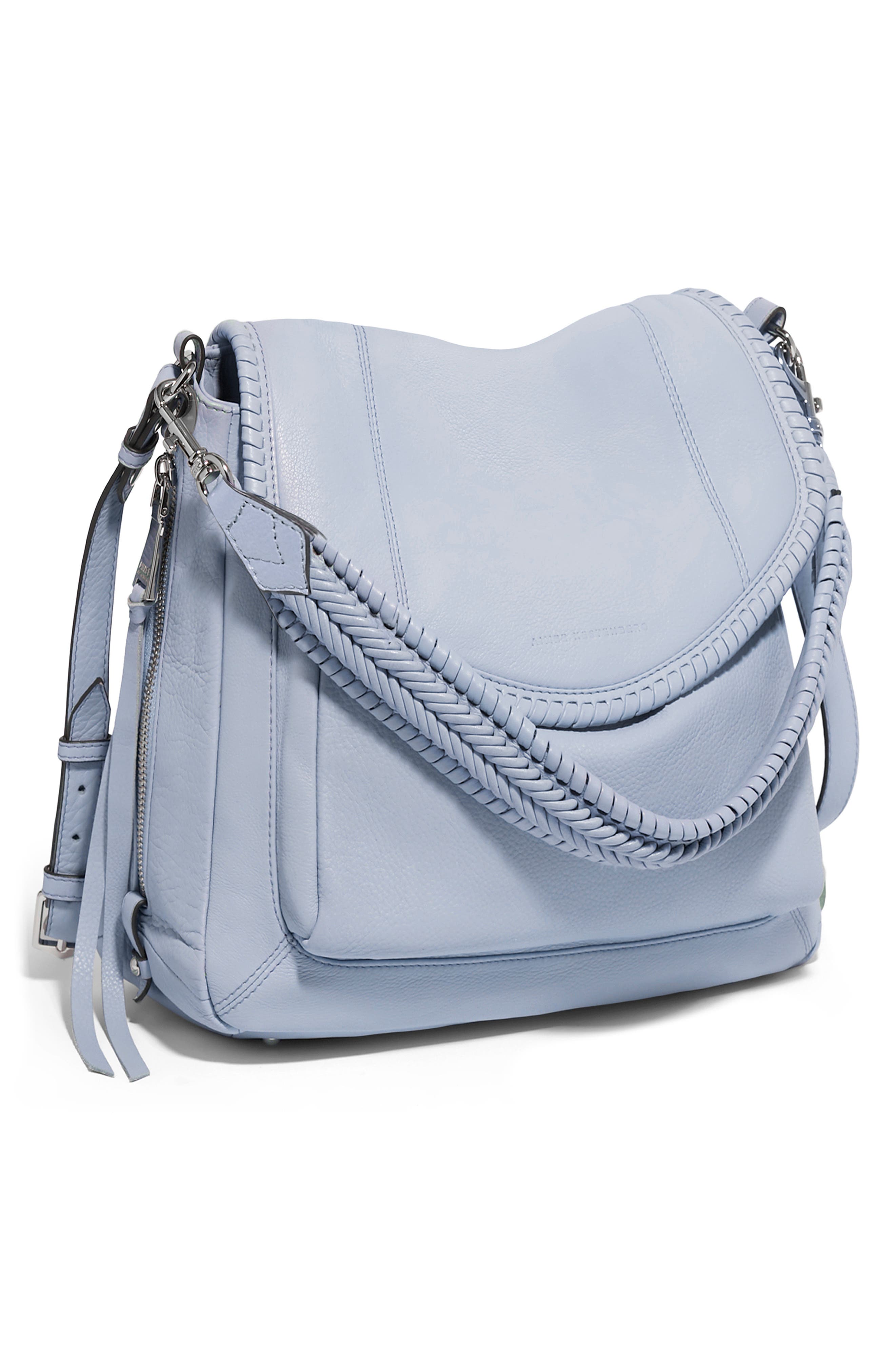 All for Love Convertible Leather Shoulder Bag, Alternate, color, BREEZE BLUE