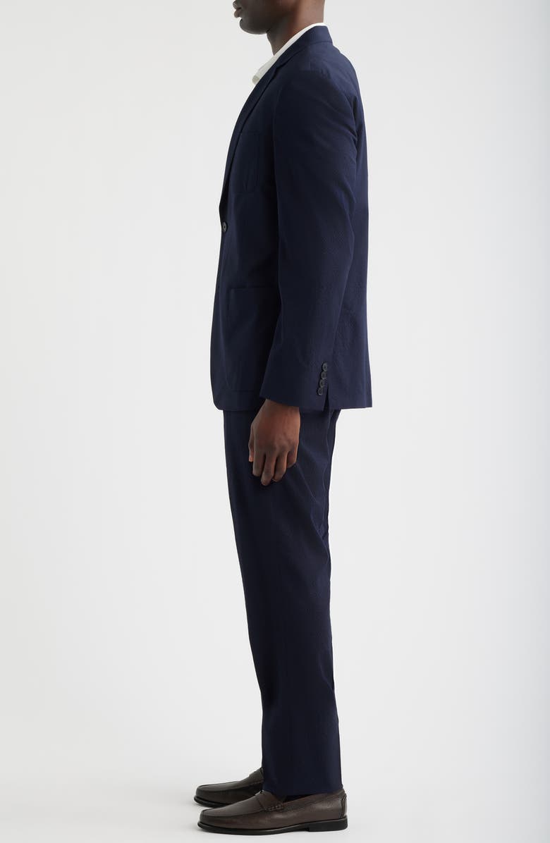 Nordstrom Henrik Trim Fit Navy Silk Seersucker Suit, Alternate, color, Navy Dylan Seersucker