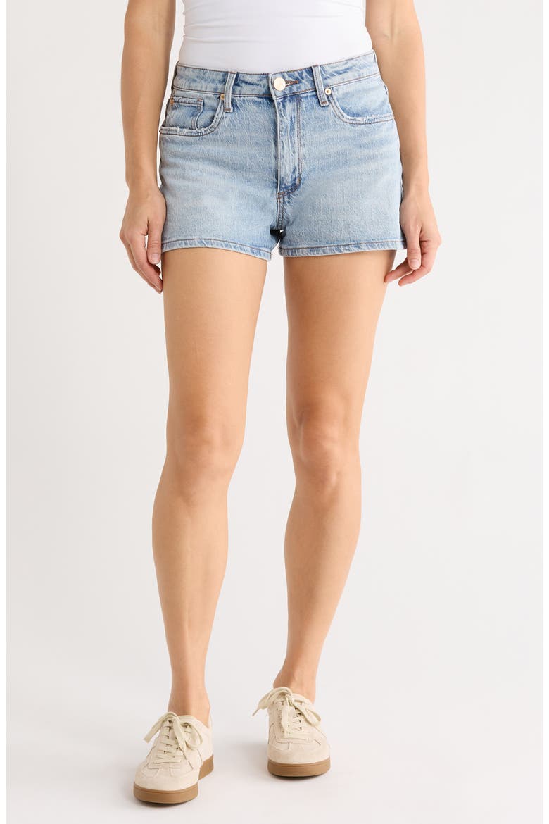Elle High Waist Denim Shorts, Main, color, MAGNOLIA