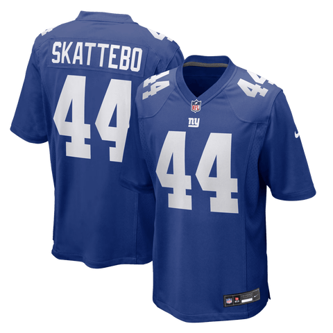 Men's Nike Cam Skattebo Royal New York Giants Team Game Player Jersey