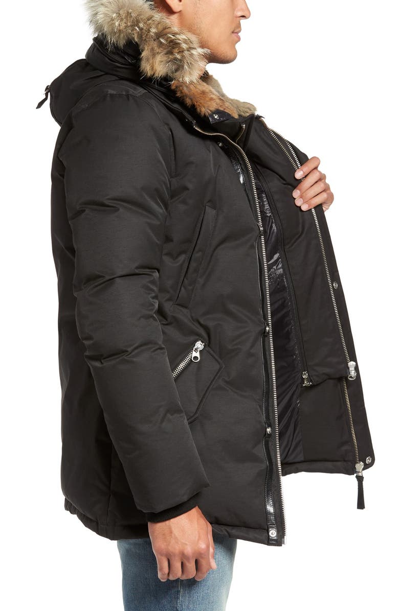 Mackage 'Edward' Down Parka with Genuine Coyote and Rabbit Fur Trim, Alternate, color, 