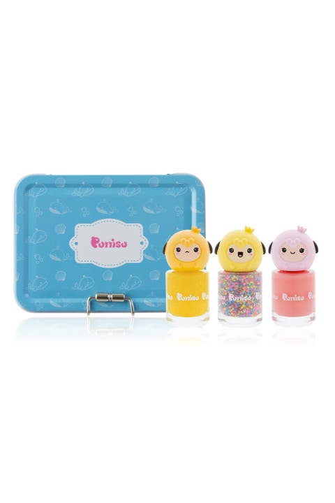 Water Based Peel Off Kids 3 Color Nail Polish Set