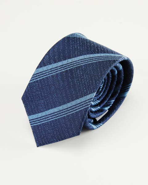 Triple-Striped Silk Jacquard Tie