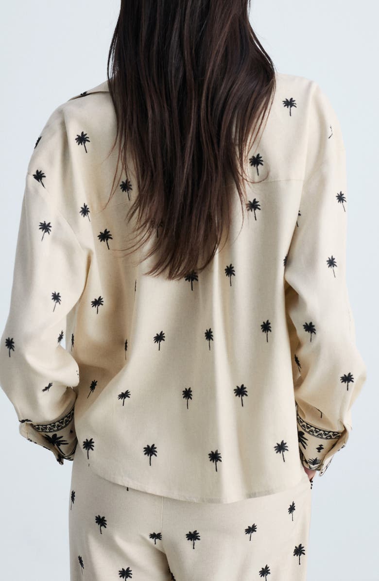 MANGO Openwork Detail Shirt, Alternate, color, 