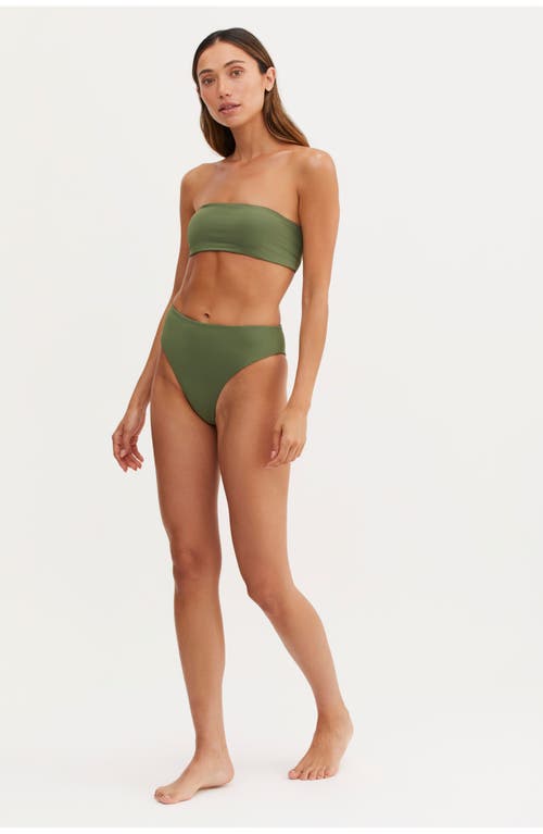 Au Naturel By Gottex Endless Summer Emma Bandeau Swim Top In Ink/olive