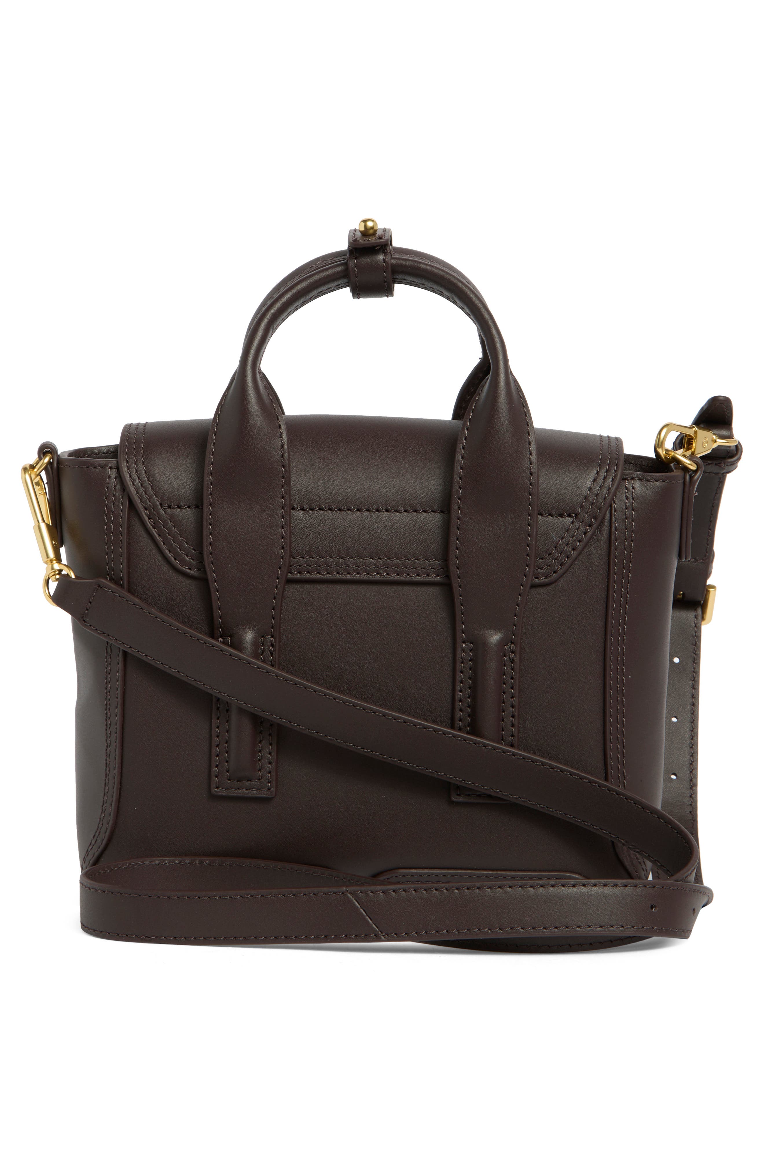 3.1 Phillip Lim Mini Pashli Leather Satchel, Alternate, color, Chocolate