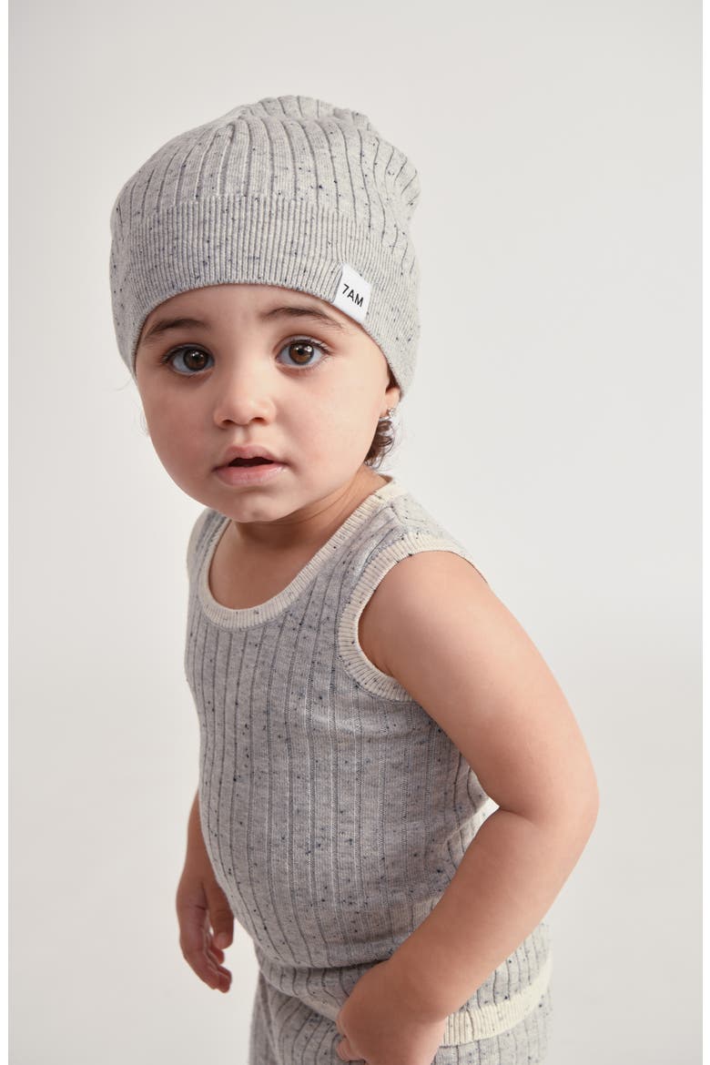 Kids' Hug Me Beanie, Alternate, color, HEATHER GREY