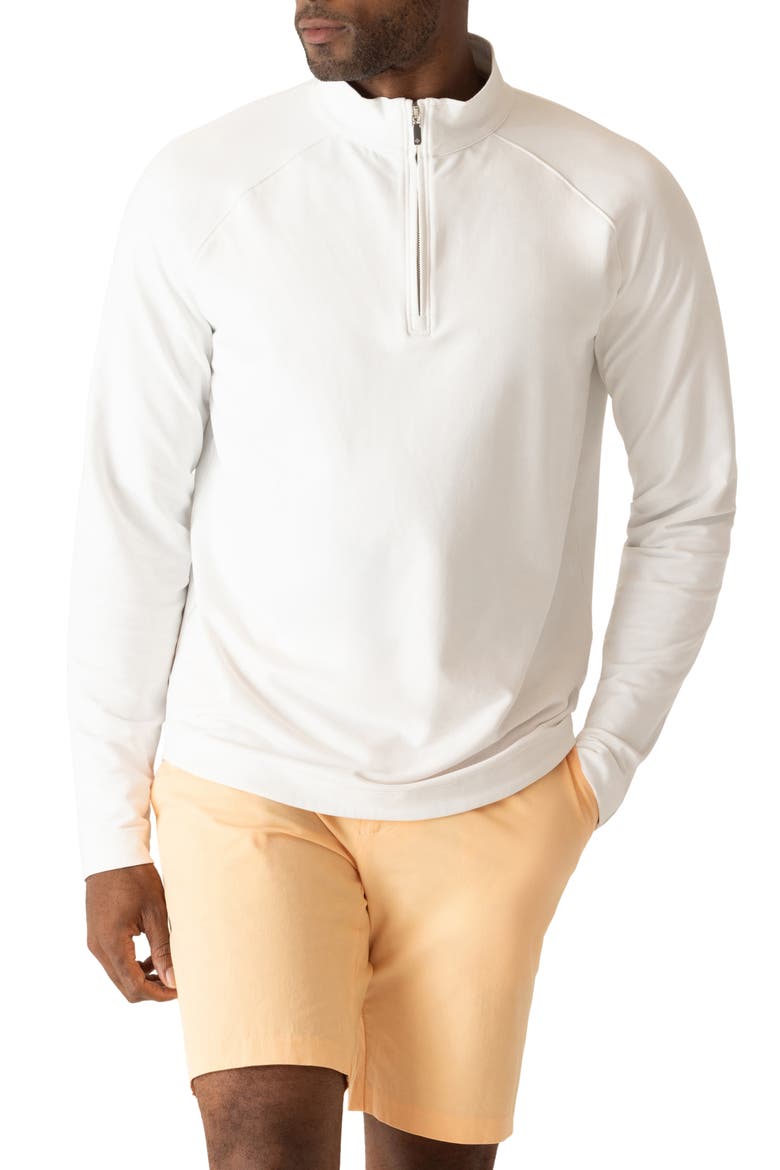 Techno MIcrolight Quarter Zip Pullover, Main, color, WHITE
