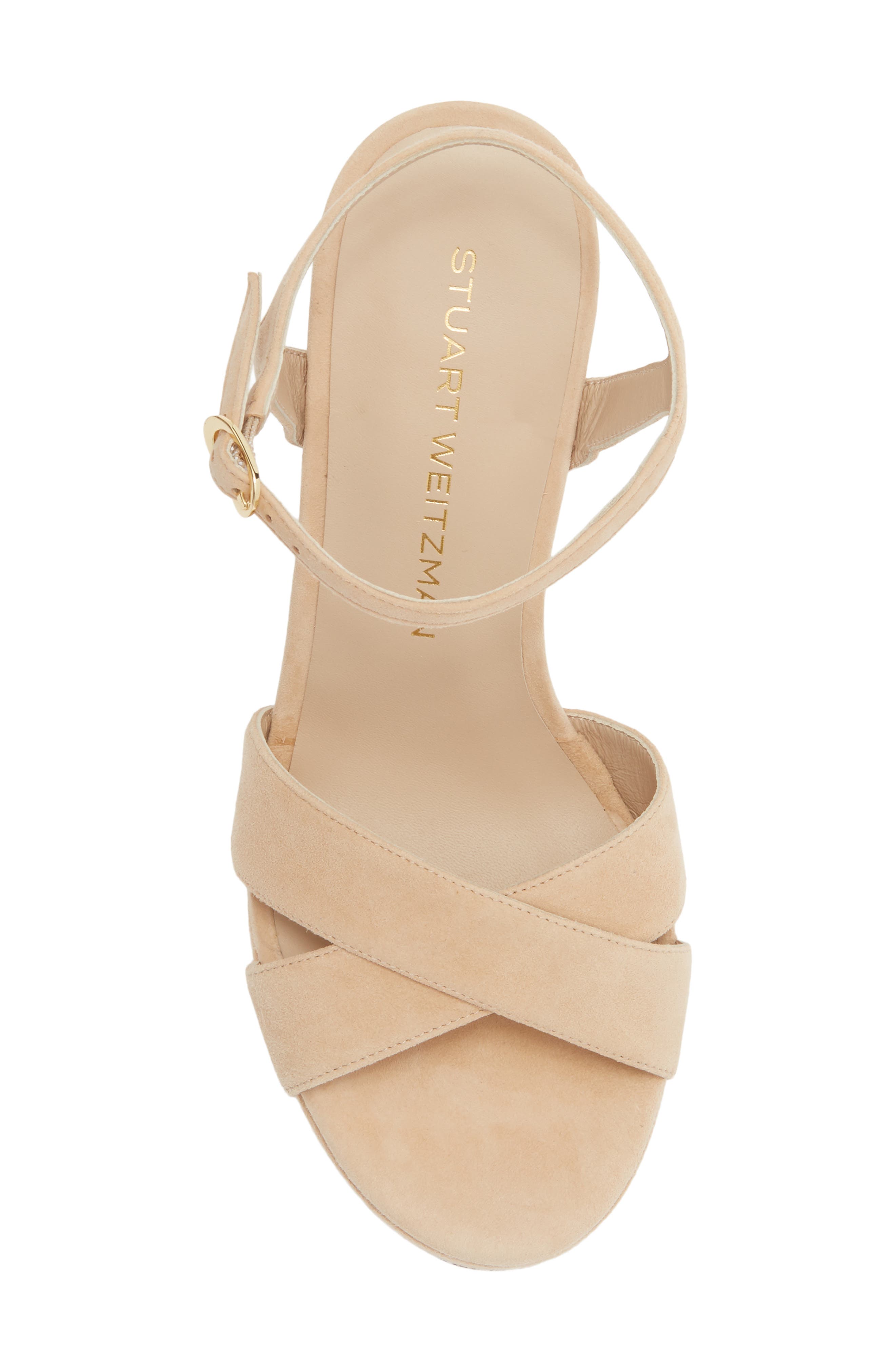 Stuart Weitzman Dayna Platform Sandal, Alternate, color, Adobe