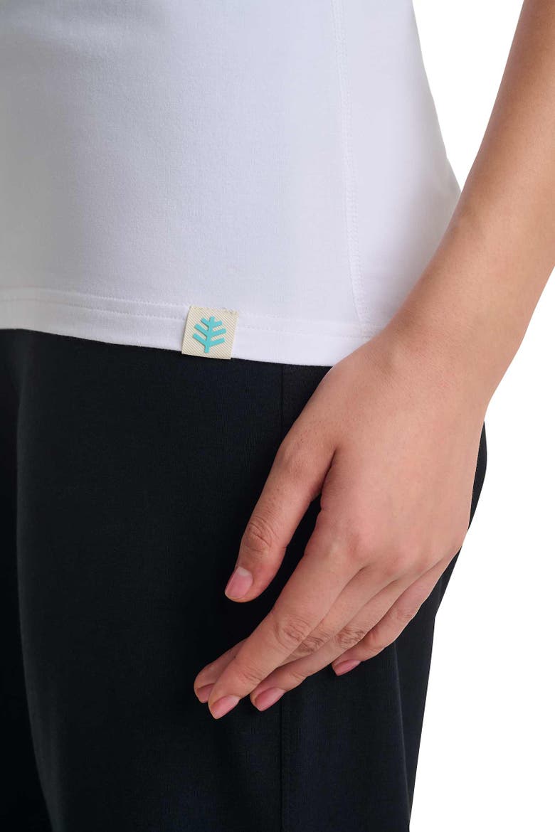 Women's Morada Fitted V-Neck Short Sleeve T-Shirt, UPF 50+ Sun Protection, Alternate, color, White