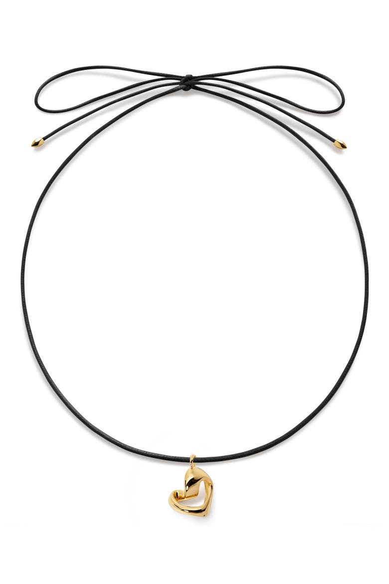 Infinity Heart Cord Necklace, Main, color, 18K GOLD VERMEIL