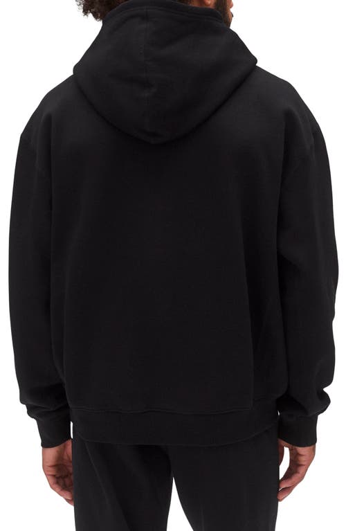 Reigning Champ 97 Midweight Cotton Blend Fleece Hoodie In Black