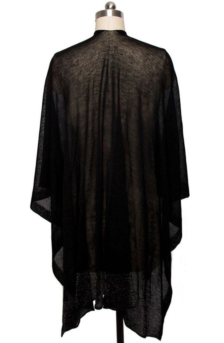 SAACHI Luxe Open Front Duster, Alternate, color, Black