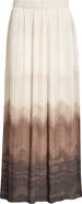 Eleventy Pleated Ombré Midi Skirt