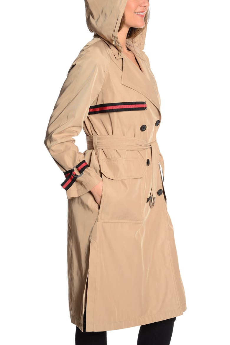 Grosgrain Trench Coat, Alternate, color, KHAKI