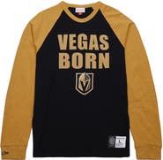 Mitchell & Ness Men's Mitchell & Ness  Black/Gold Vegas Golden Knights Legendary Slub Raglan Long Sleeve T-Shirt