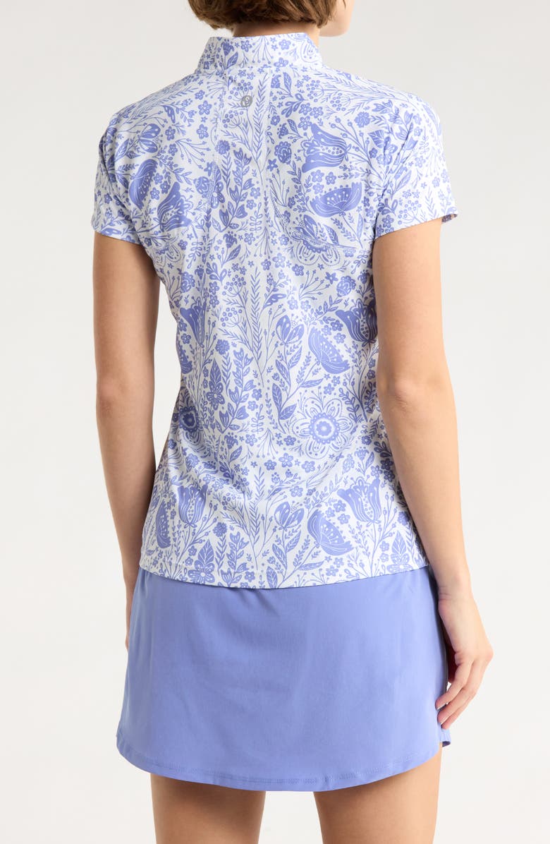 Swannies Reese Half Zip Knit Polo, Alternate, color, Iris