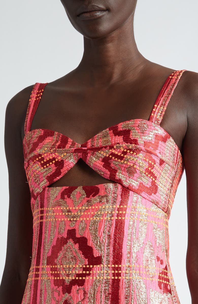 Johanna Ortiz Powerful Stitches Embroidered Strapless Dress, Alternate, color, 