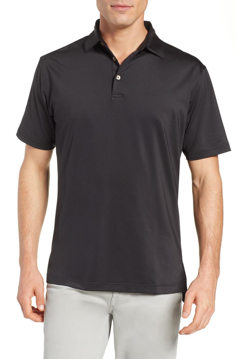 Sean Regular Fit Stretch Jersey Polo, Main, color, BLACK