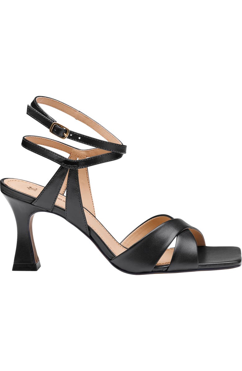Johnston & Murphy Christine Ankle Strap Sandal, Alternate, color, Black Glove Leather