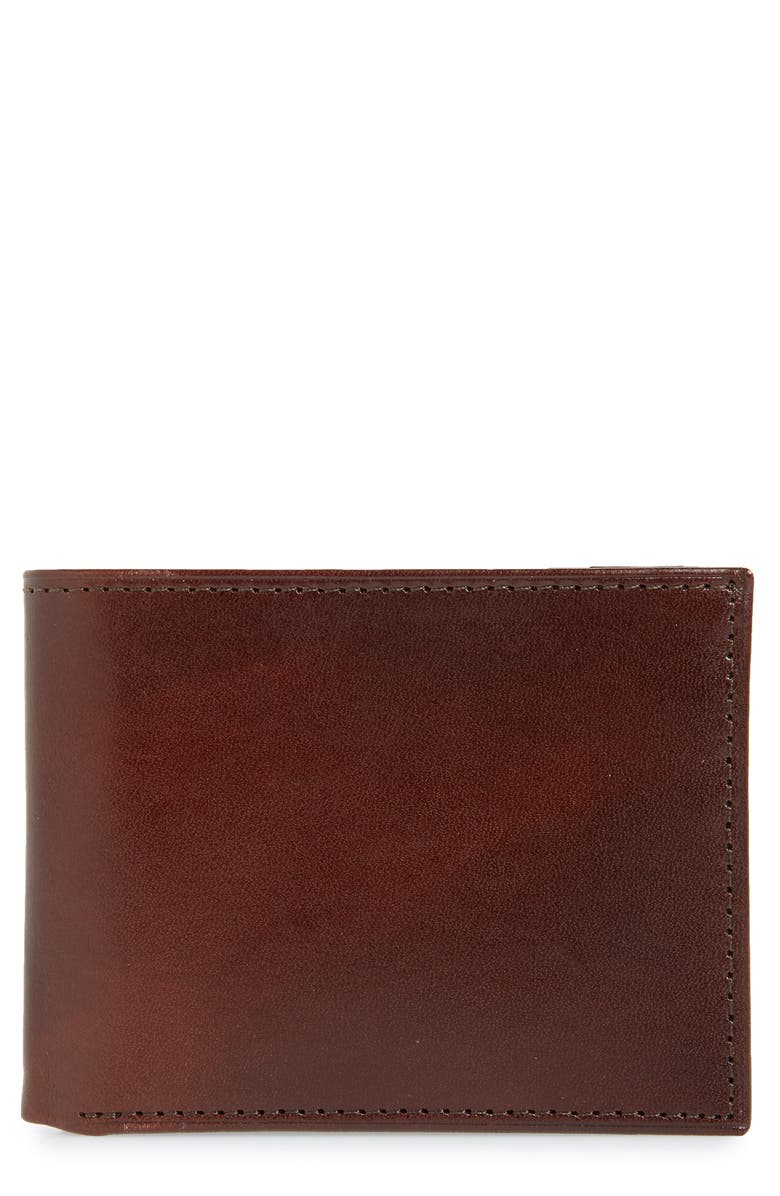 Johnston & Murphy Slimfold Leather Wallet, Main, color, 