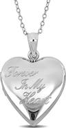 DELMAR Forever In My Heart Engraved Locket Necklace