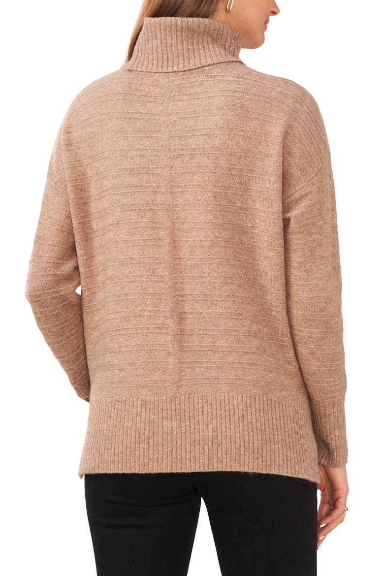 Textured Turtleneck Sweater, Alternate, color, TAUPE
