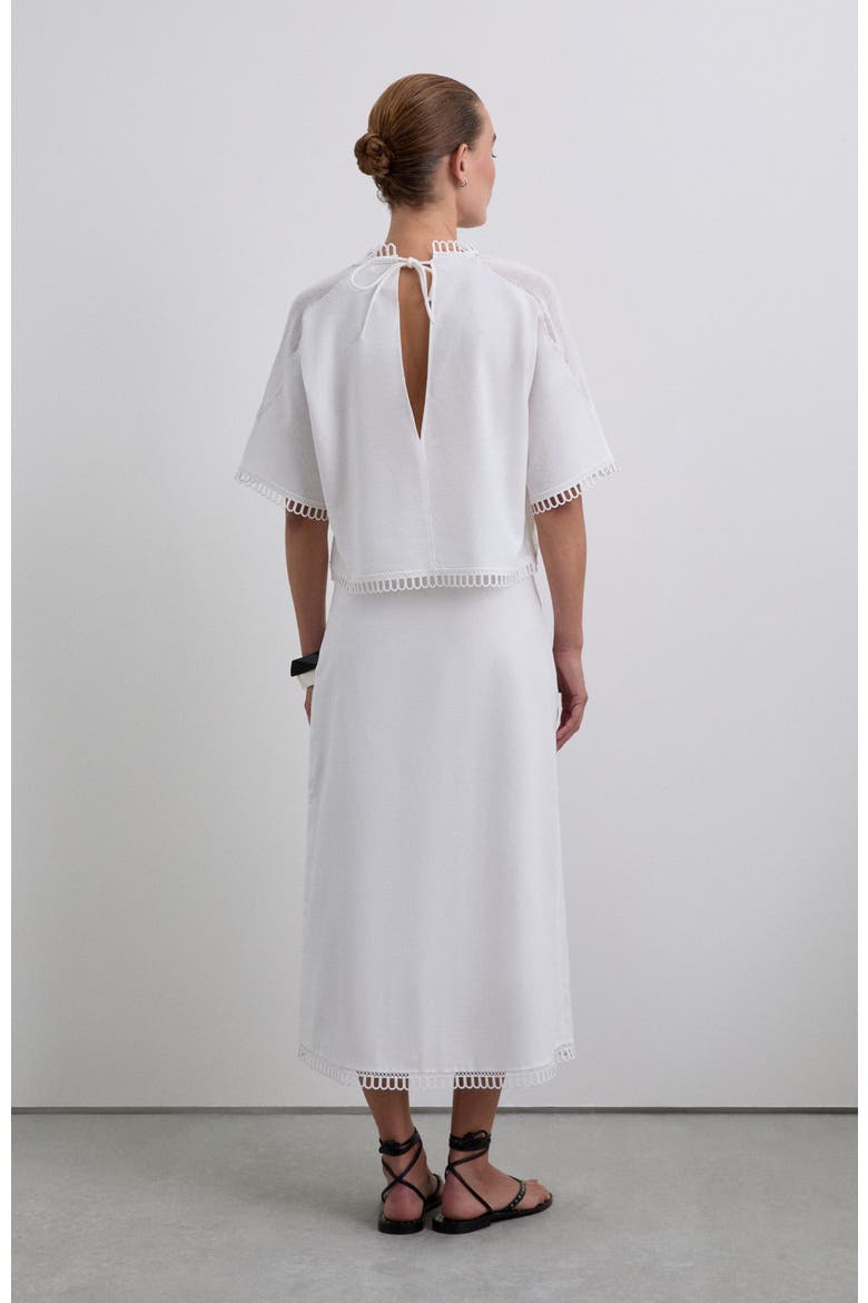 Lace Set Skirt, Alternate, color, White