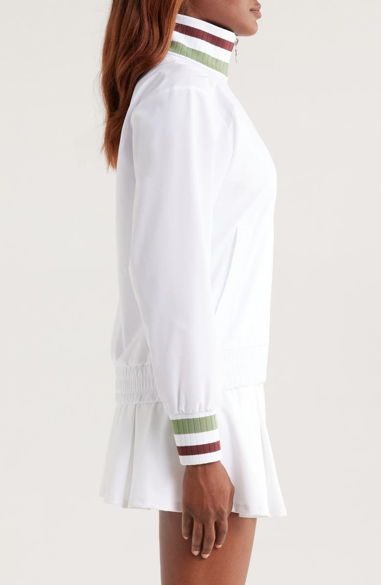 HEAD x Veronica Beard Front Zip Track Jacket, Alternate, color, White