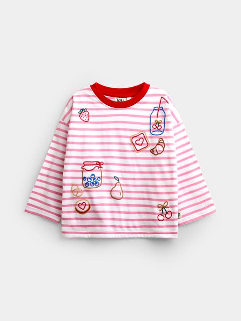 Kids' Crew Neck Long Sleeve Embroidered Top (baby)