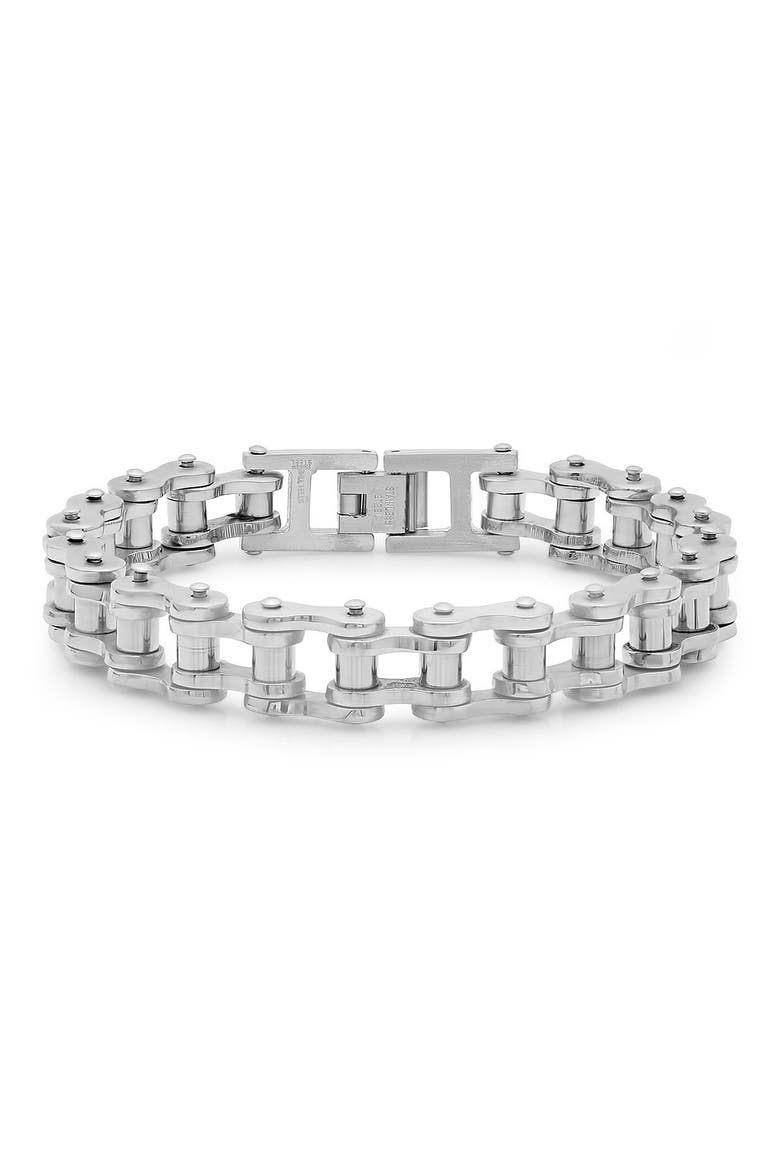 Bicycle Chain Bracelet, Main, color, METALLIC