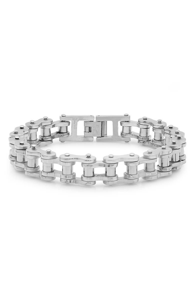 HMY JEWELRY Bicycle Chain Bracelet, Main, color, 
