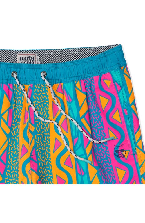 Party Pants Maui Wowie Swim Trunks In Teal