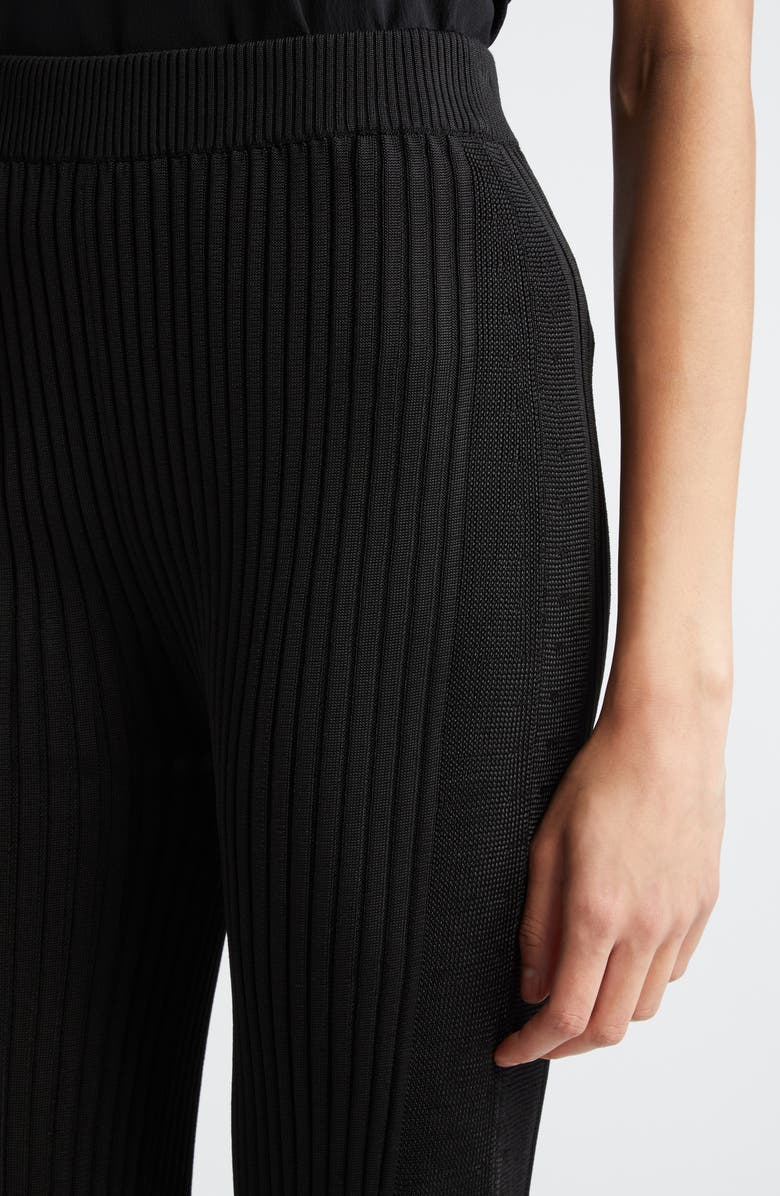 Jil Sander Rib Crop Pants, Alternate, color, Black
